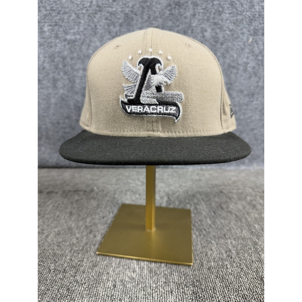 Veracruz Hat Cap Fitted Mens 7 3/8 Beige Baseball New Era 59FIFTY Logo